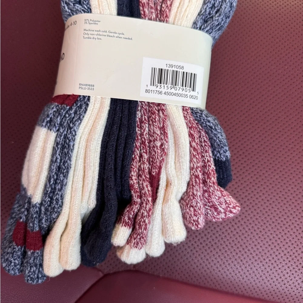 Lucky Brand Ladies Boot Socks Soft  6-pairs Sz 5-10*